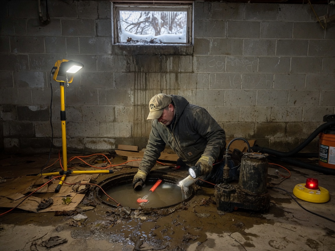 Sump Pump Repair During Cedar Rapids Spring Thaw