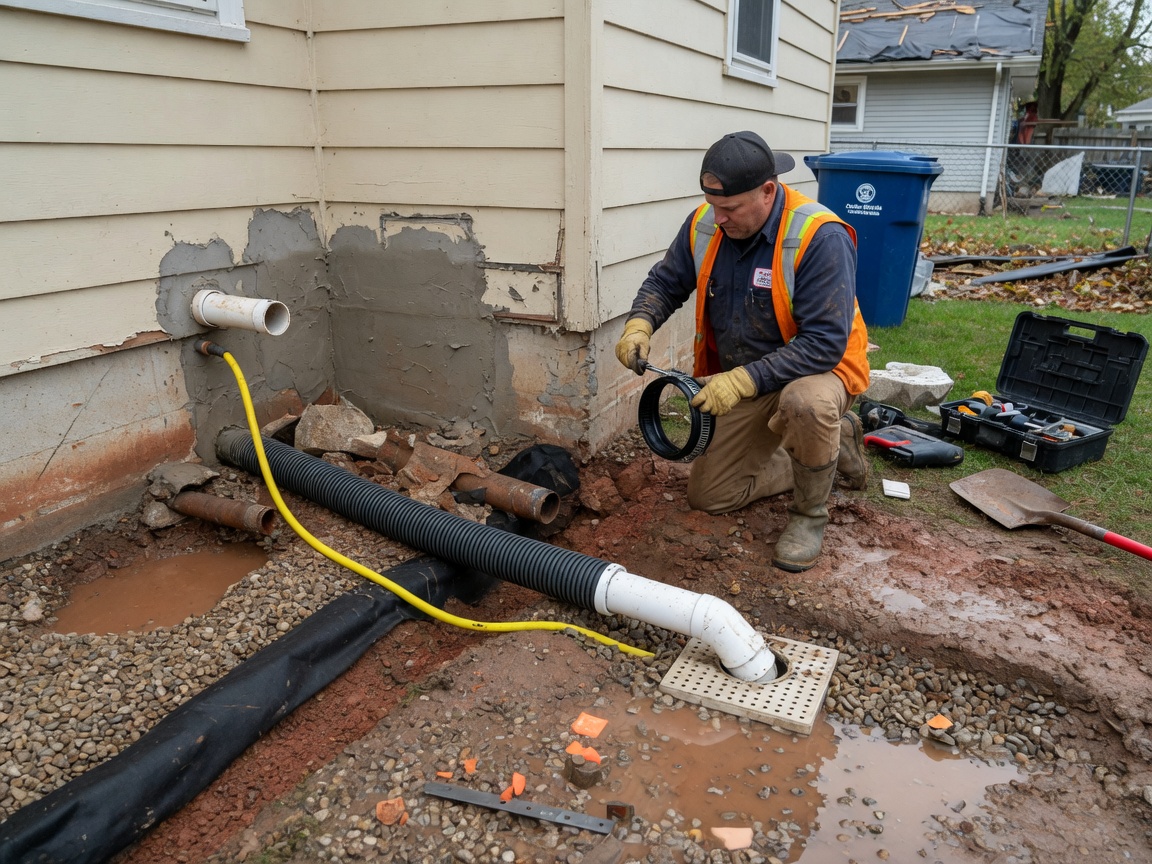 Sump Pump Discharge and Drainage Repair in Cedar Rapids, IA